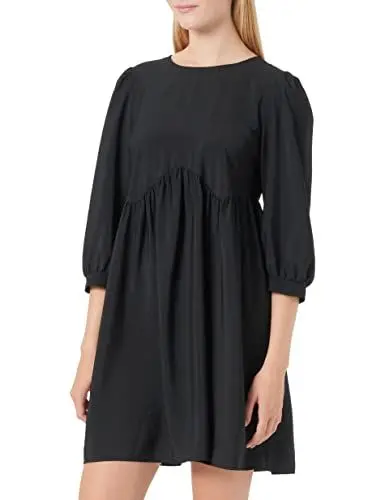 Produktbild: ONLY Damen Onlalessandra Life 3/4 Peplum Ptm Dress, Schwarz, M EU