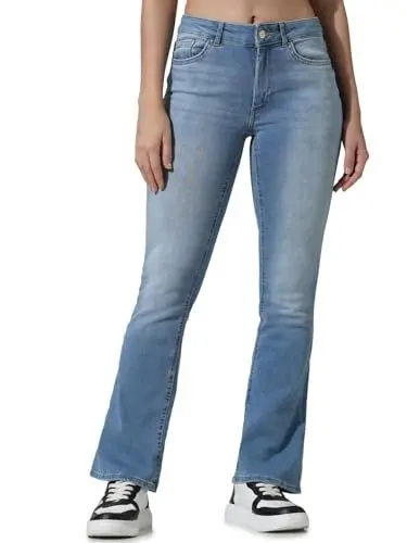Produktbild: ONLY Damen Onlblush Life Mid Flared Dnm Tai467 Noos Jeans, Light Blue Denim, XL / 34L EU