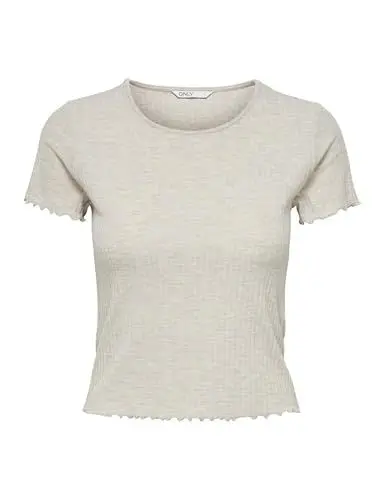 Produktbild: ONLY Damen Onlemma S/S Short Top Noos JRS, Pumice Stone/Detail:Melange, M