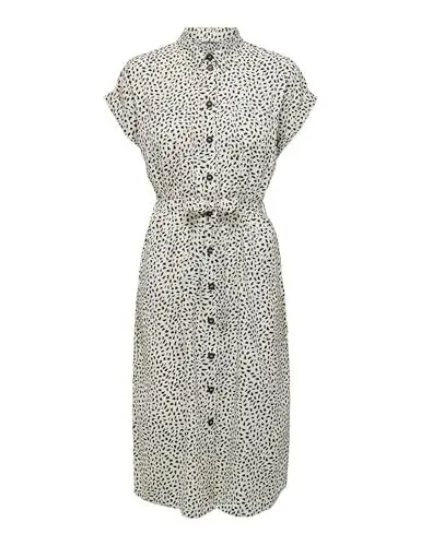 Produktbild: ONLY Damen Onlhannover S/S Shirt Dress Noos WVN Kleid, Cloud Dancer/AOP:Black Graphic Dot, 38 EU