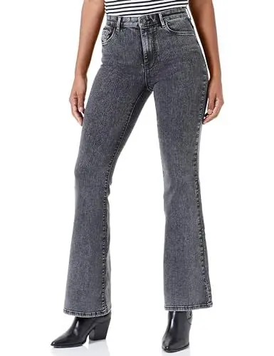 Produktbild: ONLY Damen Onlhella Life Hw Retro Flared Dnm Pj006, Dark Grey Denim, S / 34L