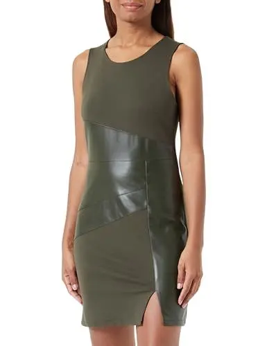 Produktbild: ONLY Damen Onlmarianne Faux Leather Mix Dress OTW, Rosin, XL