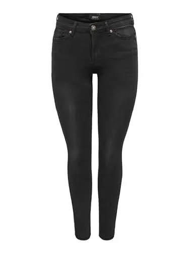 Produktbild: ONLY Damen Onlwauw Mid Sk Bj1097 Noos Jeans, Washed Black, S / 34L EU