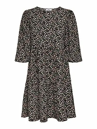 Produktbild: ONLY Damen Onlzille Naya 3/4 korte jurk JRS Noos Kleid, Schwarz, S EU