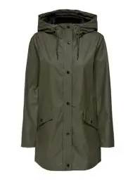 Produktbild: ONLY Damen Regenjacke ONLElisa Regen-Mantel mit Kapuze 15261734 Kalamata M