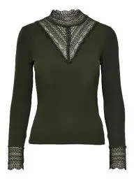 Produktbild: ONLTILDE L/S HIGH Neck LACE TOP JRS NOOS