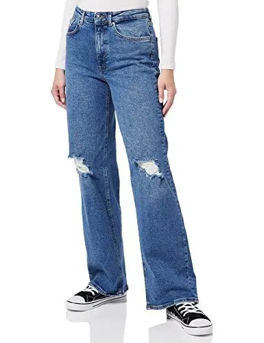Produktbild: ONLY Damen Onljuicy Hw Wide Leg Van DNM Nas995 Noos Jeans, Dark Medium Blue Denim, 27 EU