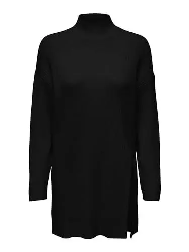 Produktbild: ONLY Damen Strickpullover Onlkatia Ls Long Slit Highneck KNT, Schwarz, XS