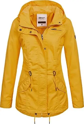 Produktbild: ONLY Damen Übergangs-Jacke ONLLorca Canvas Parka mit Kapuze 15216452, Yolk Yellow ,XS