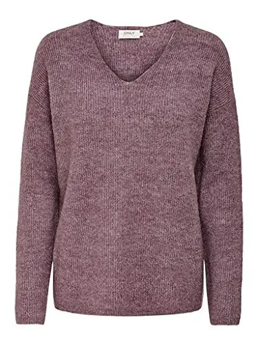 Produktbild: ONLY Damen ONLCAMILLA V-Neck L/S Strickpullover KNT 15204588, Rose Browndetail:Melange,S