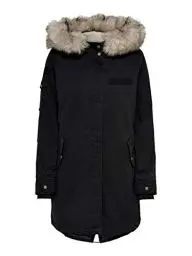 Produktbild: ONLY Damen Winterjacke Parka May Fellkapuze 15180345 Black XS