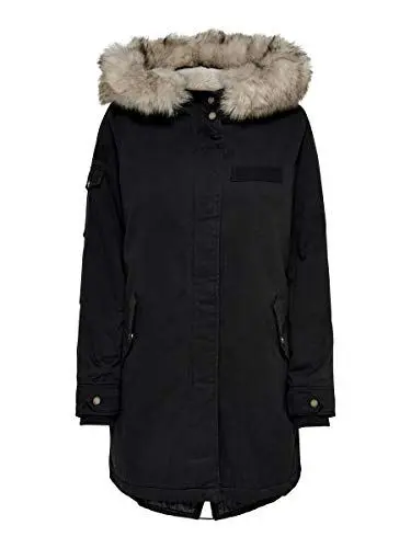 Produktbild: ONLY Damen Winterjacke Parka May Fellkapuze 15180345 Black XS