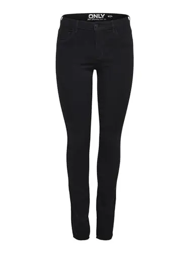 Produktbild: ONLY Damen Onlrain Reg Skinny Cry6060 Noos Jeans, Black Denim, L / 32L