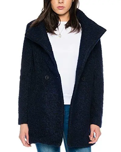 Produktbild: ONLY Damen Wollmantel Mantel onlSOPHIA NOMA Wool Coat CC OTW 15136115, Gr. 36 (Herstellergröße: S), Blau (Night Sky Detail:Melange)