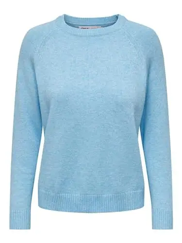 Produktbild: ONLY Damen Onllesly Kings L/S KNT Noos Pullover 15170427,Aquarius/Detail:Melange,M