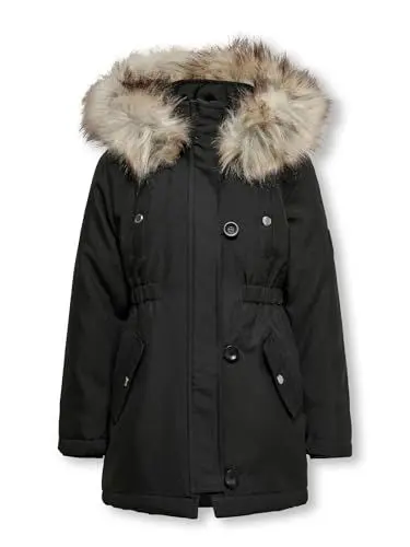Produktbild: ONLY Mädchen Only Girl Lang 134black Parka, Schwarz, 134 EU