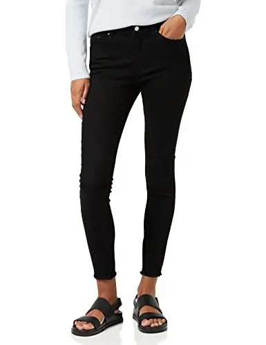 Produktbild: ONLY NOS Damen onlBLUSH MID SK ANK RAWJNS REA2343 NOOS Skinny Jeans, Schwarz (Black Denim), W31/L32 (Herstellergröße: L)