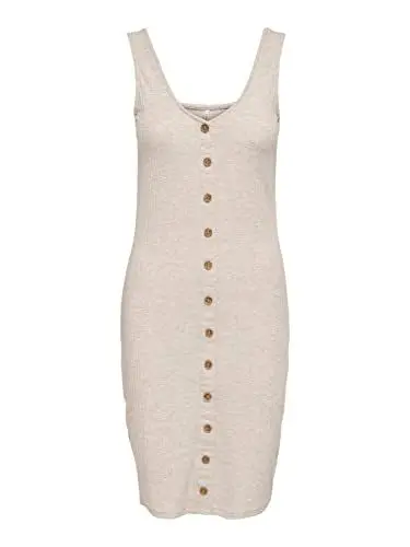 Produktbild: ONLY Damen Onlnella S/L Bodycon Dress JRS, Pumice Stone/Detail:Melange, L