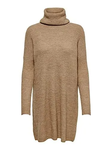 Produktbild: ONLY Onljana L/S Cowlnck Dress Wool KNT Noos Damenkleid, Caramel Beige, XL
