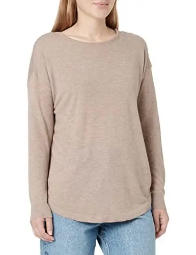 Produktbild: ONLY Women's ONLANA Life SEAWOOL L/S Detail Pull KNT Pullover Sweater, Mocha Meringue/Detail:W. Melange, M (2er Pack)