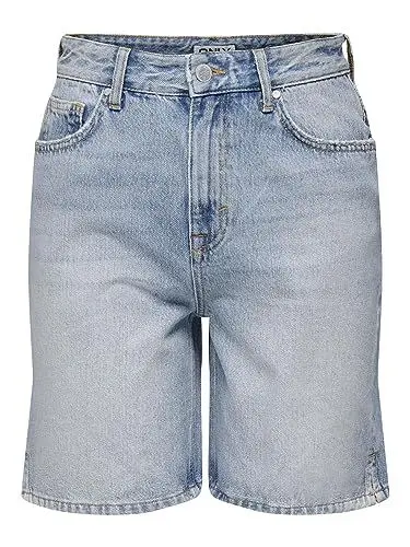 Produktbild: ONLY Women's ONLBILLIE EX HW STRA LB DNM DOT Jeans-Shorts, Light Blue Denim, S