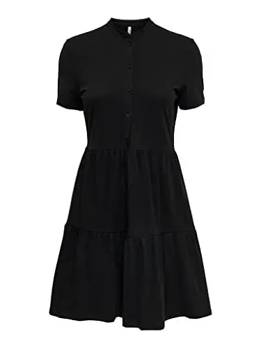 Produktbild: ONLY Women's ONLMAY S/S Placket Dress Box JRS Kleid, Black, M