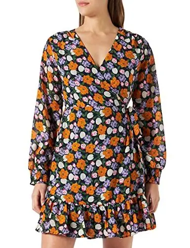 Produktbild: ONLY Women's ONLSTAR L/S WRAP PTM Dress, Paisley Purple/AOP:Margaretha Flower, M