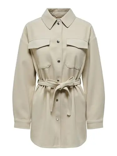 Produktbild: ONLY Women's Onlnew NEA L/S Belt Shacket CC PNT Hemdjacke, Humus, XL