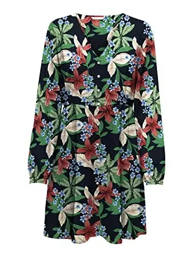 Produktbild: Onlnova Life L/S THEA Button Dress AOP