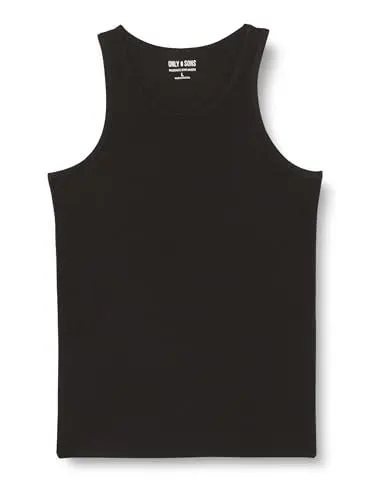 Produktbild: ONLY & SONS Herren 2er Pack Tank Top ONSTheo Bamboo Trägershirt ärmellos 22027254 Black/Black XL