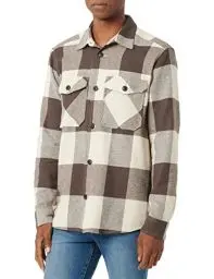 Produktbild: ONLY & SONS Herren ONSMILO LS Check Overshirt NOOS Hemd/Bluse, Seal Brown, M