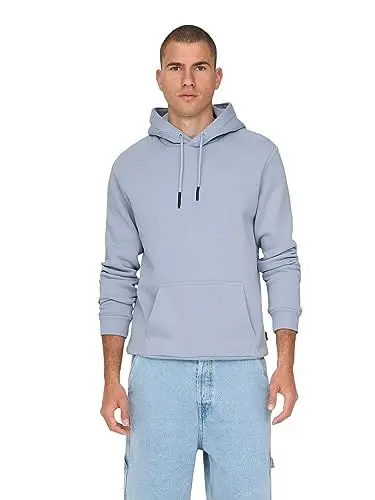 Produktbild: ONLY & SONS Herren Hoodie Kapuzenpullover ONSCERES XS S M L XL XXL Baumwolle, Größe:M, Farbe:Eventide 22018685