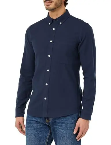 Produktbild: ONLY & SONS Herren ONSGUDMUND Slim 1-PKT SOLID Shirt NOOS Langarmhemd, Navy Blazer, L