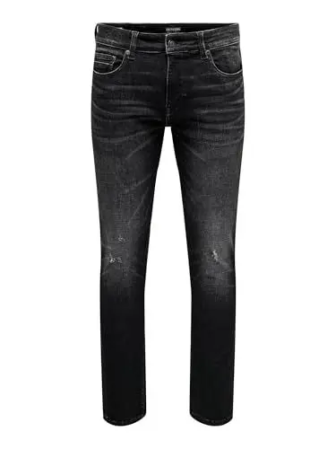 Produktbild: ONLY & SONS Herren ONSLOOM Slim Jax WB 0420 DIM DNM NOOS Jeans, Washed Black, 32 W / 32 L