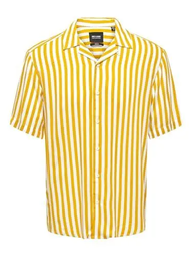 Produktbild: ONLY & SONS Herren ONSWAYNE Life SS Viscose Shirt NOOS Hemd, Mango Mojito, S