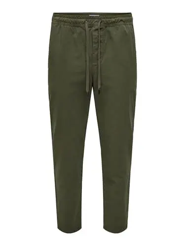 Produktbild: ONLY & SONS Herren Onslinus Taper 0183 Pant Stoffhose, Olive Night, L EU