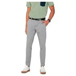 Produktbild: ONLY & SONS Herren Onsmark Pant Stripe Gw 3727 Noos Hose, Light Grey Melange, 36W 32L EU