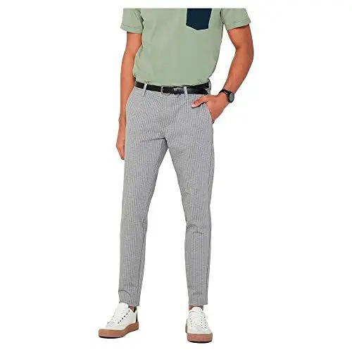 Produktbild: ONLY & SONS Herren Onsmark Pant Stripe Gw 3727 Noos Hose, Light Grey Melange, 36W 32L EU