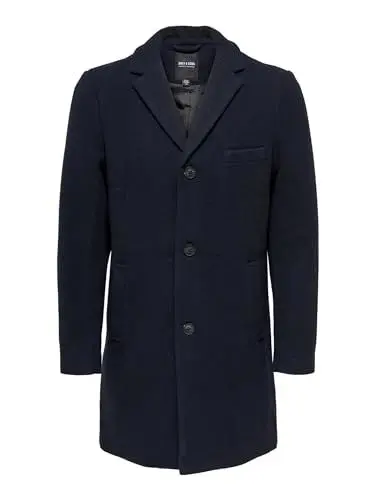 Produktbild: ONLY & SONS Mens Dark Navy Coat
