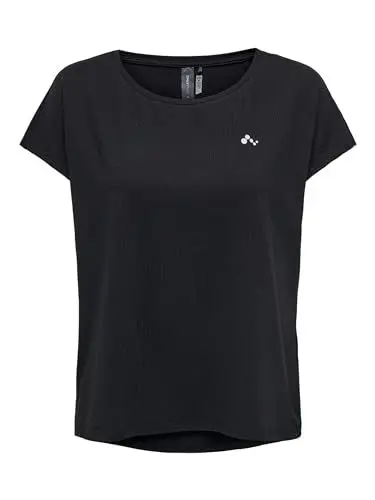 Produktbild: ONLY Play Damen Onpaubree Ss Loose Training Tee - Opus Sporttop,,per pack Schwarz (Black Black),X-Small (Herstellergröße:XS)