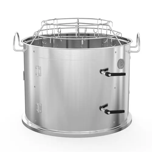Produktbild: Onlyfire BRK-6115 Edelstahl Räucherkammer Mittelkochsystem für Weber 47 cm Kugel-Holzkohlegrill (Ring+Speck-Aufhänger-Rack-Kit), Verwandeln Sie Ihren Wasserkocher in Rauchiger Bergkocher