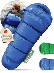 Produktbild: ONLYHIKE® Schlafsack Outdoor I (300GSM) Warmer & 1700g Leichter Schlafsack für Frühling, Herbst und Winter (-5°C bis 10°C) I Für eine kuschelig warme Nacht beim Camping, Outdoor & Reisen (Gr. XL)