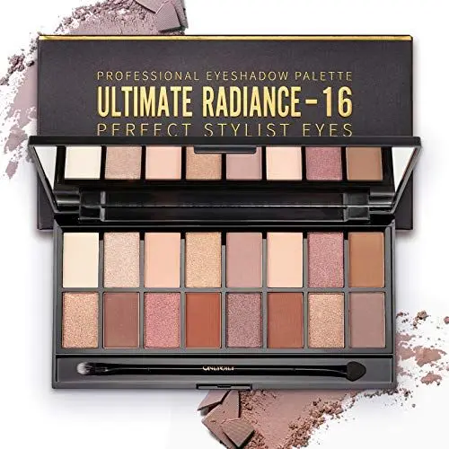 Produktbild: ONLYOILY 16 Farben Lidschatten Palette Matt Schimmer Glitzer Lidschatten schminkpalette eyeshadow make up paletten kosmetik