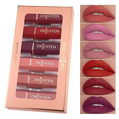 Produktbild: ONLYOILY Lippenstift Set,6PCS Lippenstift einstellen Flüssigkeit Lip glosses Kit Matt Samtlippenglasur,Dauerhafte flüssige Lippenstift（Lippenstift）