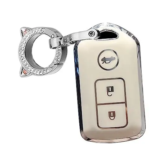 Produktbild: ontto Kompatibel mit Toyota-Schlüsselanhänger, Autoschlüsselhülle für Camry Corolla Vios, Violett, 3-button-purple
