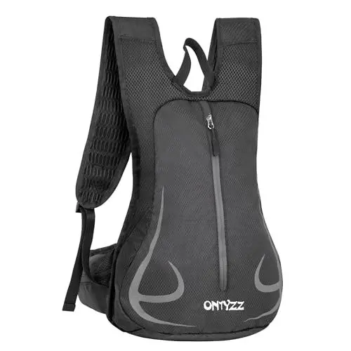 Produktbild: ONTYZZ Fahrradrucksack Damen Männer Kleiner Sportrucksack 15L Wanderrucksack Ultraleicht Rucksack Radfahren Rucksack MTB Laufen Rucksack Wasserdicht Skirucksack