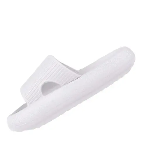 Produktbild: OOG Damen Schlappen Hauschuhe Badeschuhe (White, EU Schuhgrößensystem, Erwachsene, Damen, Numerisch (von/bis), M, 40, 41)