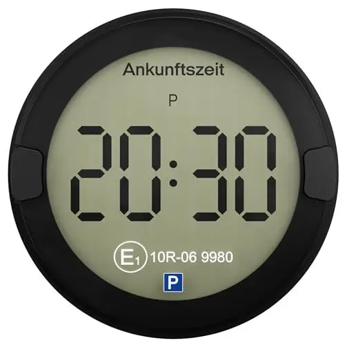 Produktbild: OOONO P-DISC NO2 - Elektronische Parkscheibe mit Zulassung fürs Auto - Automatische Digitale Parkscheibe Elektrisch mit Zulassung vom KBA nach StVO - Elektrische Parkuhr Auto zugelassen