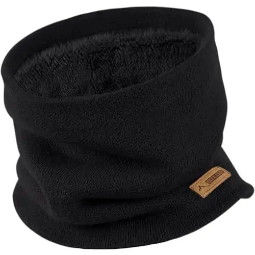 Produktbild: OOPOR Loop Schal Herren Winter Schlauchschal - Verdickte Fleece Futter Halswärmer Thermo Halsschlauch Strick Nackenwärmer Warm Halstuch für Outdoor Motorrad Fahrrad Ski Unisex Winterschal