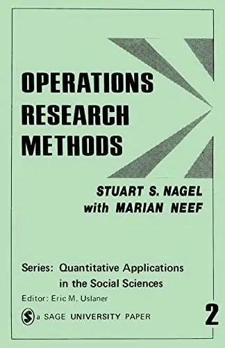 Produktbild: Operations Research Methods: As Applied to Political Science and the Legal Process (Quantitative Applications in the Social Sciences)
